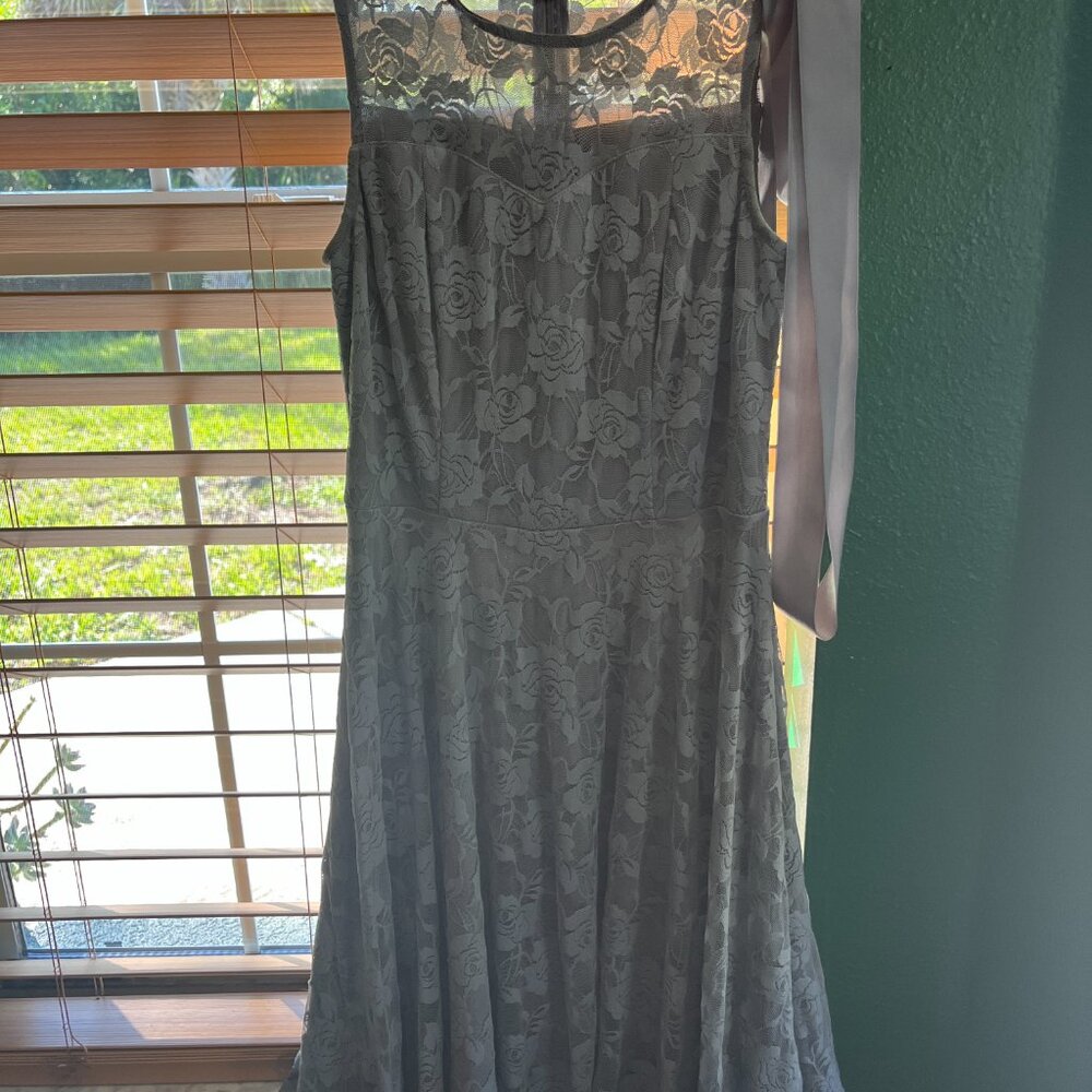 Dressystar Small Grey Floral Dress